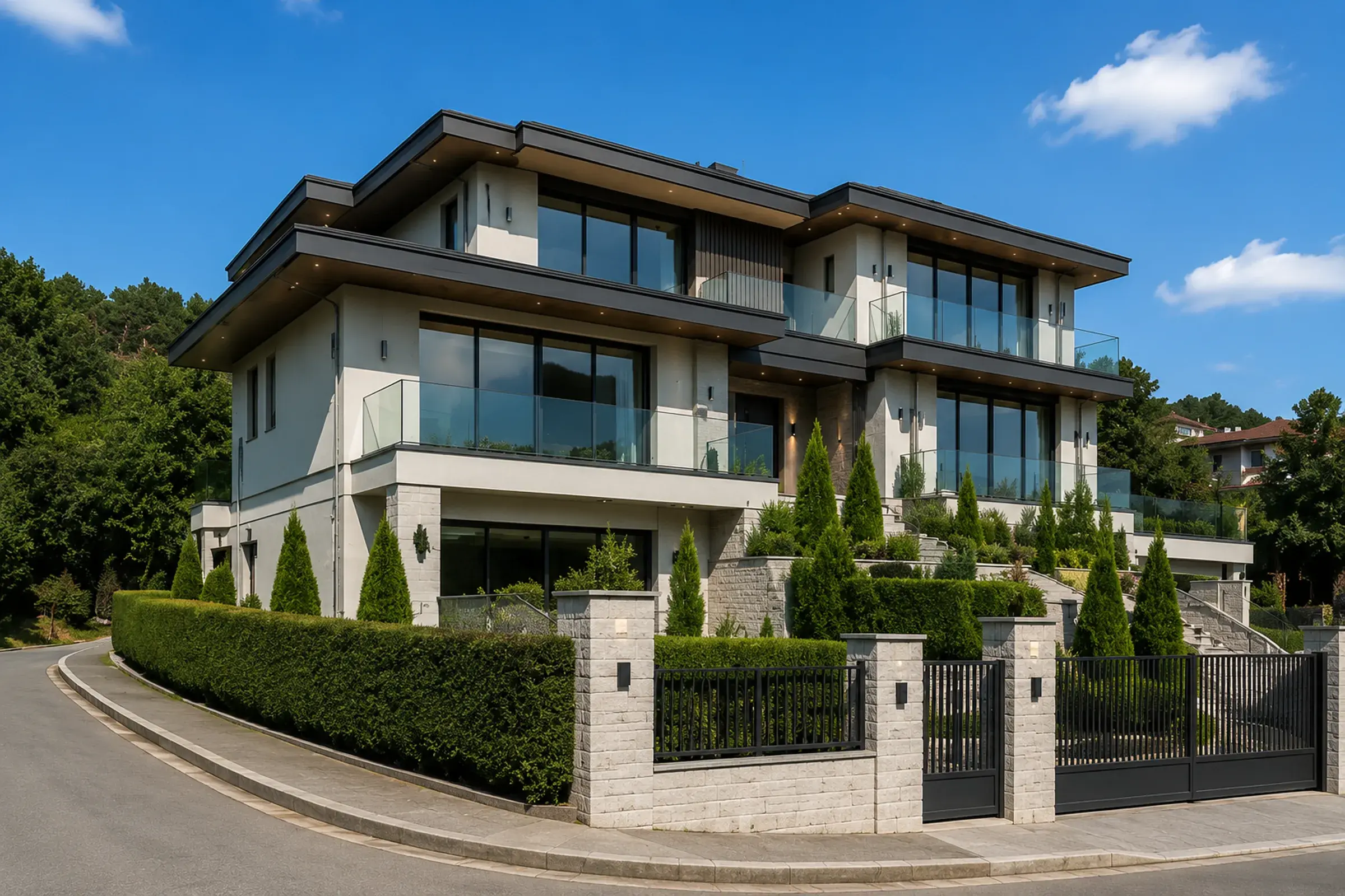 Beykoz Acarkent villa projesinde özel üretim yaşam alanı mobilyaları